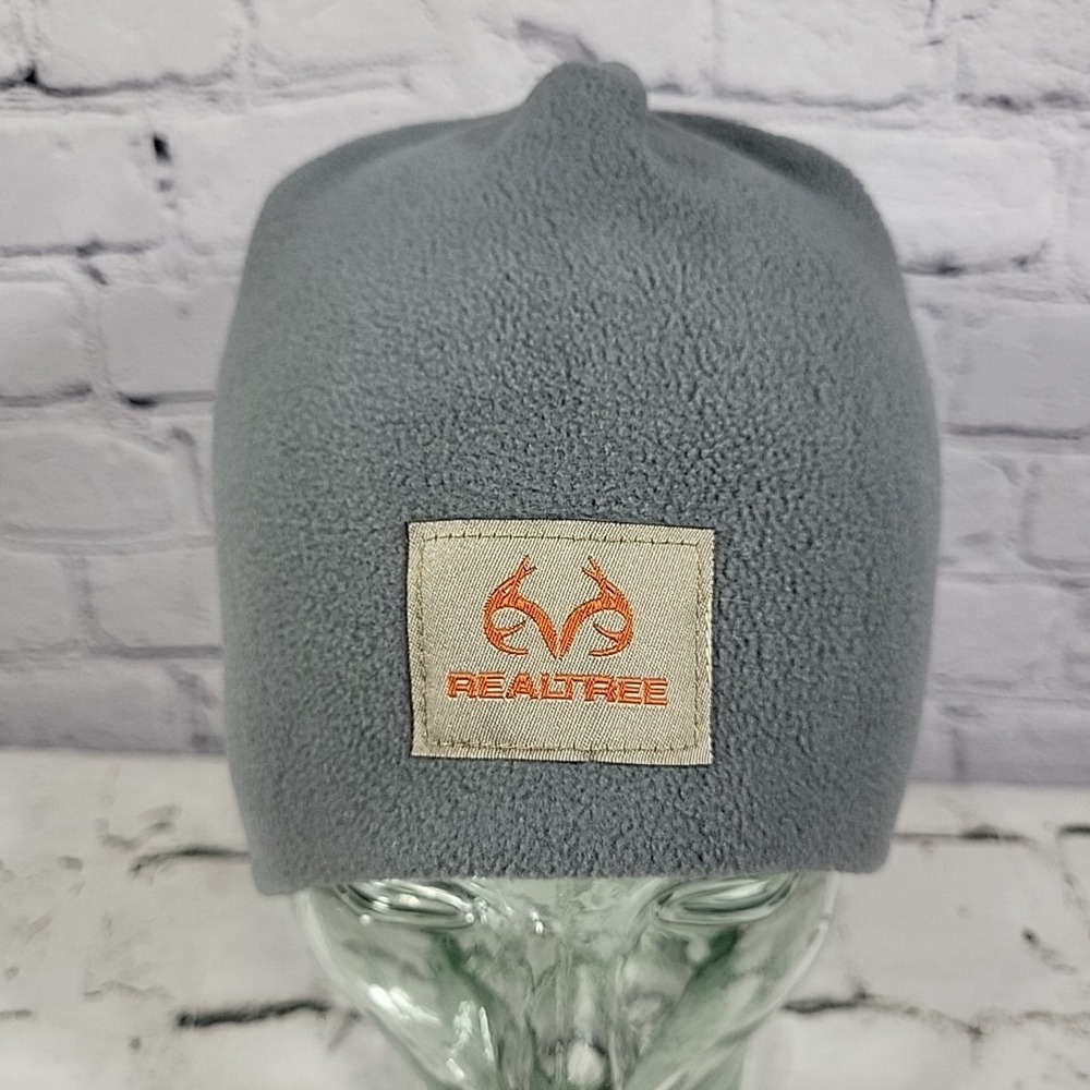 Realtree Real Tree All Fleece Hat Unisex One Size Gray Warm Winter Ski Cap